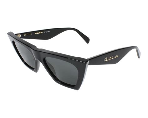 celine edge cl 41468 s 807 ir|Authentic Celine Edge Ladies Glossy Black Grey Sunglasses CL .